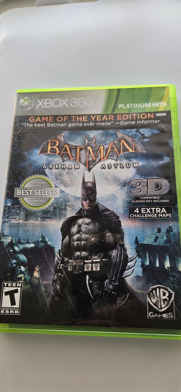 Batman Arkham Asylum Game of the Year Edition Xbox 360 Video Game CIB Rated T